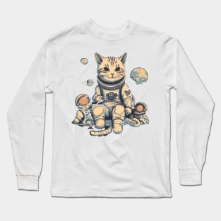 Cosmic Kitty Crew Long Sleeve T-Shirt